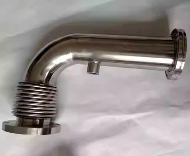 Vacuum bellows flexible expandable elastic butt joint elbow stainless steel non-standard customized reducing flange conversion